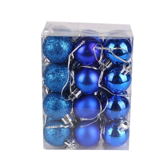 Holiday Savings 2024! Feltree Christmas Baubles Balls Xmas Tree Balls Christmas Decoration Party Ornaments Christmas Tree Balls 24 Piece Set Blue