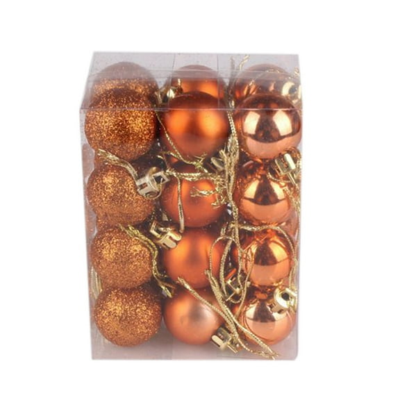 Holiday Savings 2024! Feltree Christmas Baubles Balls Xmas Tree Balls Christmas Decoration Party Ornaments Christmas Tree Balls 24 Piece Set Orange