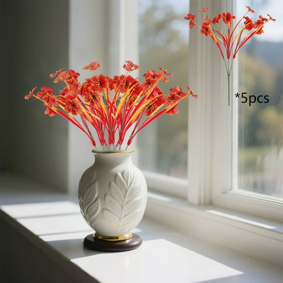 Holiday Savings ASXITE Home Decorations,Fall/Winter Indoor Decorations,Artificial Fall Flowers Artificial Plants Outdoor Fake Flowers Outdoor Plants Faux Shrubs Garden Porch Home Decoration