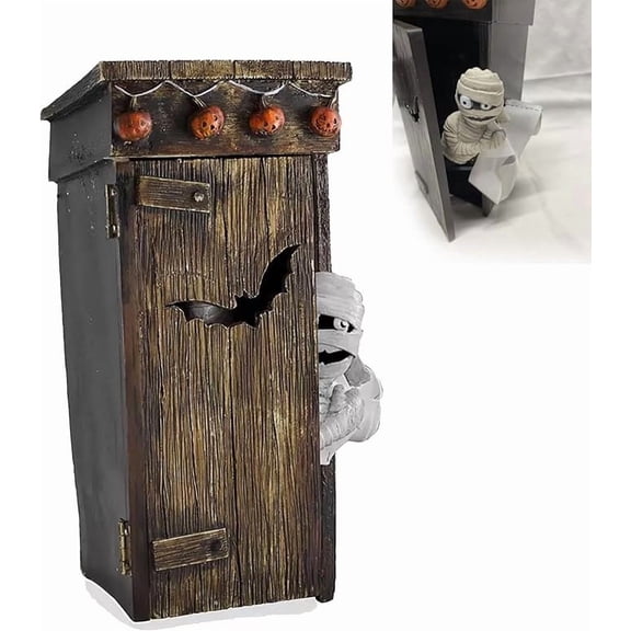 Holiday Savings ASXITE Home Decorations,Fall/Winter Indoor Decorations,Outdoor Mummy Ghost Resin Statue for Halloween Toilet Decoration