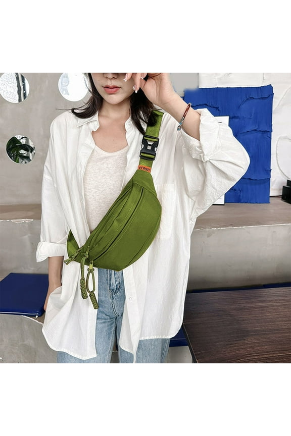 Sling Bag for Women,Canvas Sling Multi-Layer Backpack Crossbody Bag Travel Hiking Backpack Chest Bag with Front Pocket Lightweight Casual Shoulder Packaging Items