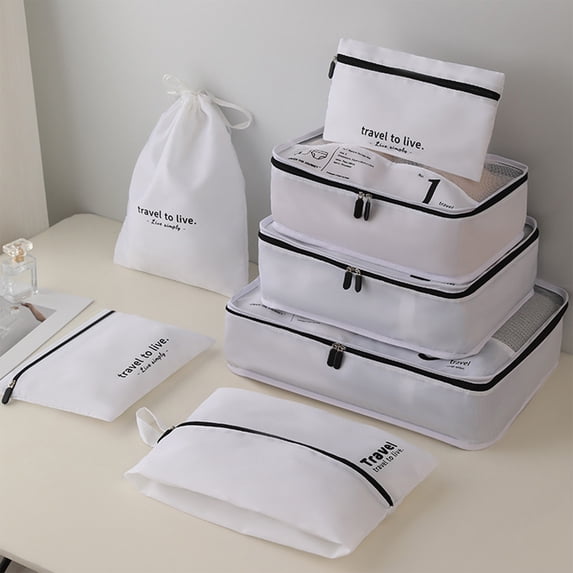 Holiday Savings Clearance 2024! ASXITE Duffel Bags for Traveling,New Travel Organizer Bag Seven Sets of Clothes Shoes Storage Bag Suitcase Classification and Organization of Storage Bags