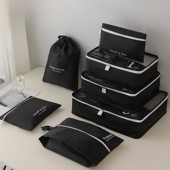 Holiday Savings Clearance 2024! ASXITE Duffel Bags for Traveling,New Travel Organizer Bag Seven Sets of Clothes Shoes Storage Bag Suitcase Classification and Organization of Storage Bags