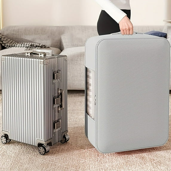 ASXITE Duffel Bags for Traveling,Visible Heavy Duty Storage with Reinforced Handles Extra Large Storage Bags for Clothes Tote Bag Double Zipper for Space Saving Travel