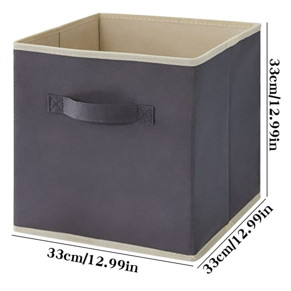 Holiday Savings Clearance! PRETXORVE Clothes Storage, Clothes Storage Box, Lidless Clothes and Toys Storage Box Desktop Storage Box Closet Drawer Non-Woven Storage Box Gray Style