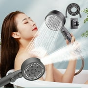 Holiday Savings!Clearance Staron Shower Head with Handheld (Gray), High Pressure Showerhead with 78in Long Hose and Adjustable Holders, 8 Spray Modes, Portable Handheld Shower Head for Bathroom