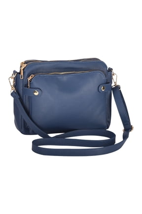 Crossbody Bags for Women, Soft Leather Shoulder Bag with Card Holder, Small Size Large Capacity Fashion Purse Blue