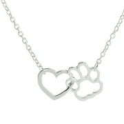 Holiday Savings Deals! Kukoosong Pendant Necklace for Women Jewelry Clearance Animal Paw Peach Heart Pendant Necklace Jewelry Birthday Gifts for Women Silver One Size