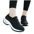 thumbnail image 1 of Kukoosong Sneakers for Women Sports Shoes Breathable Women Flying Woven Shock Absorb Shoes Walking Casual Running Sneakers Black 5.5, 1 of 8