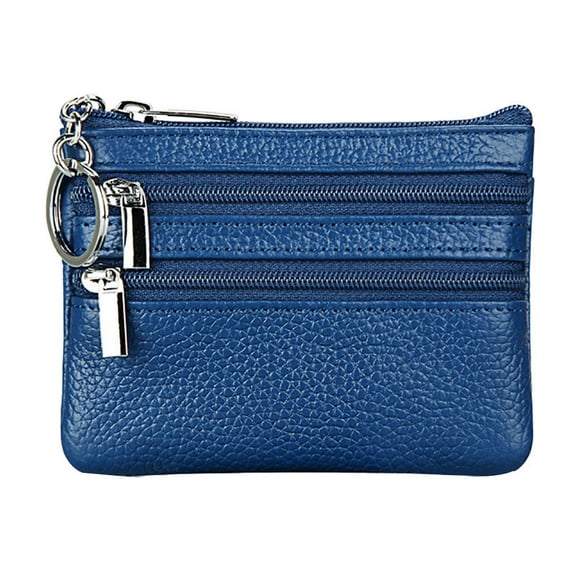 Kukoosong Wallets for Women Money Bags Small Change Womens Wallets Key Holder Case Mini Zipper Coin Wallet Blue One Size