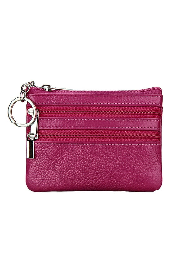 Wallets for Women Money Bags Small Change Womens Wallets Key Holder Case Mini Zipper Coin Wallet Hot Pink One Size