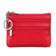 Holiday Savings Deals! Kukoosong Wallets for Women Money Bags Small Change Womens Wallets Key Holder Case Mini Zipper Coin Wallet Red One Size
