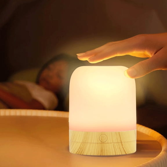 Holiday Savings! Dvkptbk Bedside Lamp Dimmable Atmosphere Table Lamp with Warm White Light, 7 Colors and Brightness Adjust, Feel Sensitive Night Light for Bedroom, Living Room
