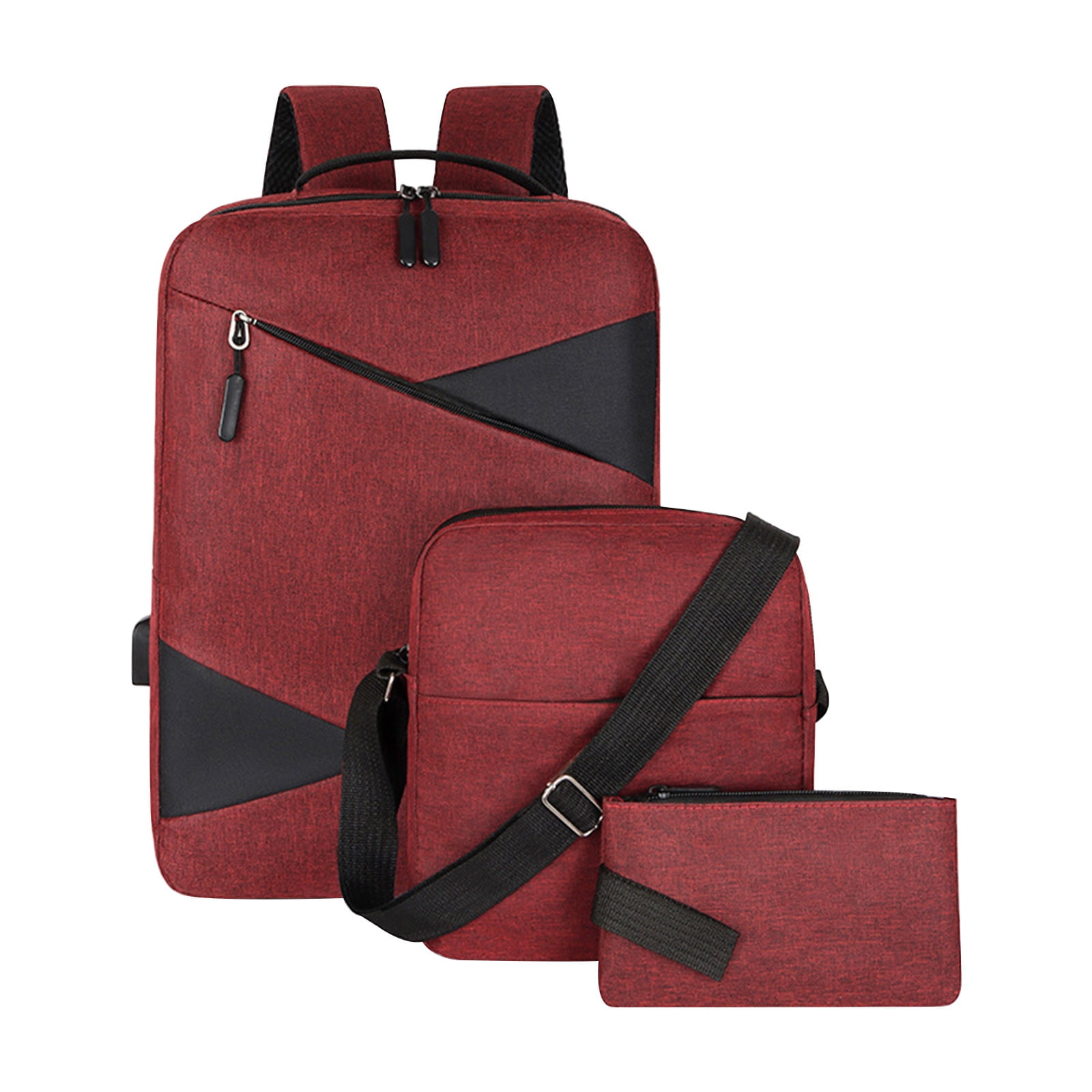 Holiday Savings Dvkptbk Nylon Notebook Business Commuting Travel Backpack Casual Men s Travel Three piece Backpack Walmart