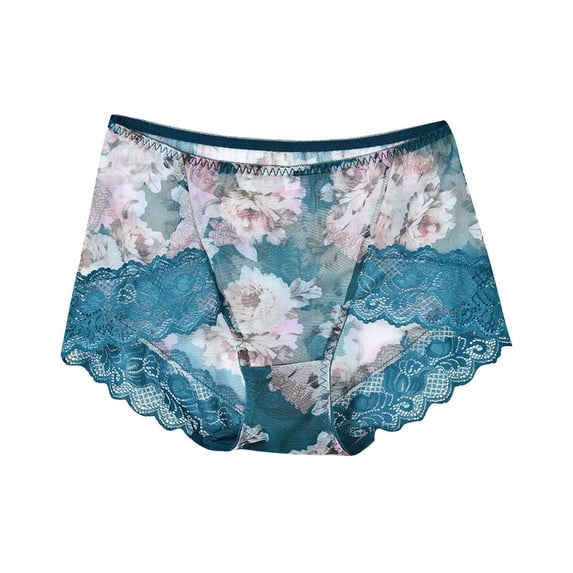 Holiday Savings! Horkkom Lace Underwear for Women Plus Size High Waisted Butt Lifting ladies underwear panties Floral Printed Sexy Thin Shorts, Gifts for Women