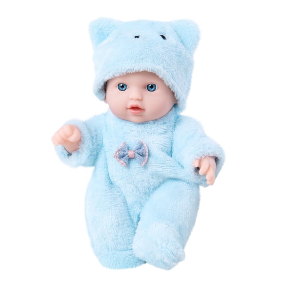 JOGZMZ Toys, 20cm Reborn Doll Simulation Pacifier Baby Bib Change Soft Rubber Toy Gift