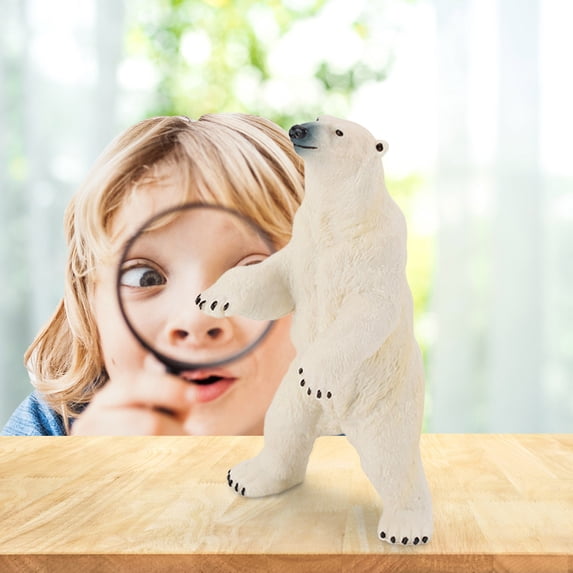 JOGZMZ Toys, White Bear Animals Toys Figurines Home Decorate Preschool Educational