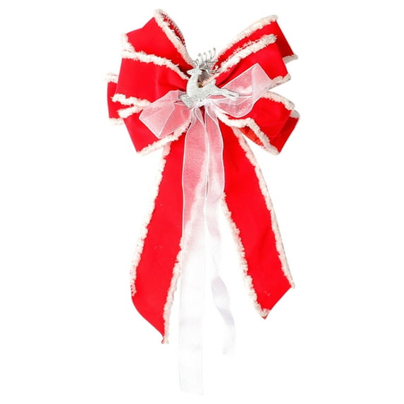 Holiday Savings! Qiaocaity Christmas Bow Tree Pendant Cloth Ribbon Christmas Party Decoration Supplies