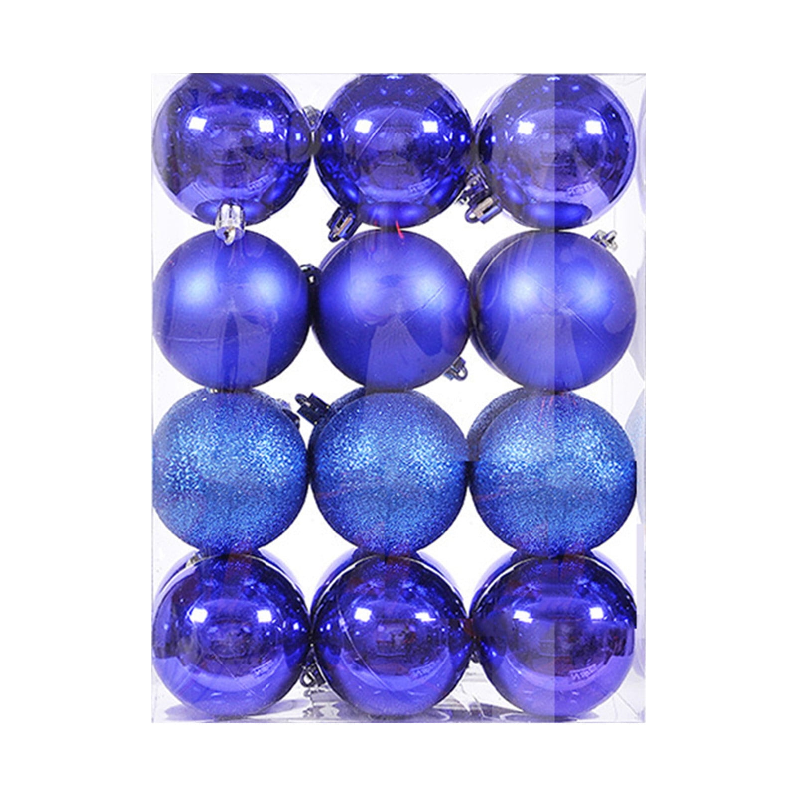 Staron 24Pcs Blue Christmas Ornaments, Christmas Tree Balls Ornaments ...