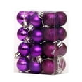 thumbnail image 1 of Staron 24Pcs Purple Christmas Ornaments, Christmas Tree Balls Ornaments for Xmas Christmas Tree 30mm/1.18" Mini Shatterproof Christmas Ornaments Hanging Ball for Holiday, 1 of 3