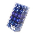 thumbnail image 1 of Holiday Savings!Staron 36Pcs Blue Christmas Ornaments, Christmas Tree Balls Ornaments for Xmas Christmas Tree 40mm/1.57" Shatterproof Christmas Ornaments Hanging Balls for Holiday Christmas, 1 of 3