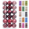 thumbnail image 1 of Staron 36Pcs Wine Christmas Ornaments, Christmas Tree Ornaments for Xmas Tree Balls Christmas Tree Decorations 30mm/1.18" Christmas Ball for Holiday Wedding Party Decorations, 1 of 5
