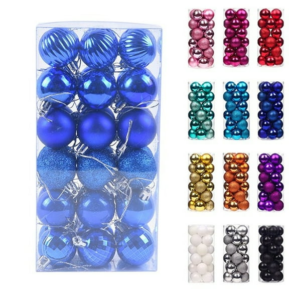 Staron Blue Christmas Ornaments, 36Pcs Christmas Tree Balls Ornaments for Xmas Christmas Tree Decorations 40mm/1.57" Christmas Ornament Balls for Holiday Wedding Party