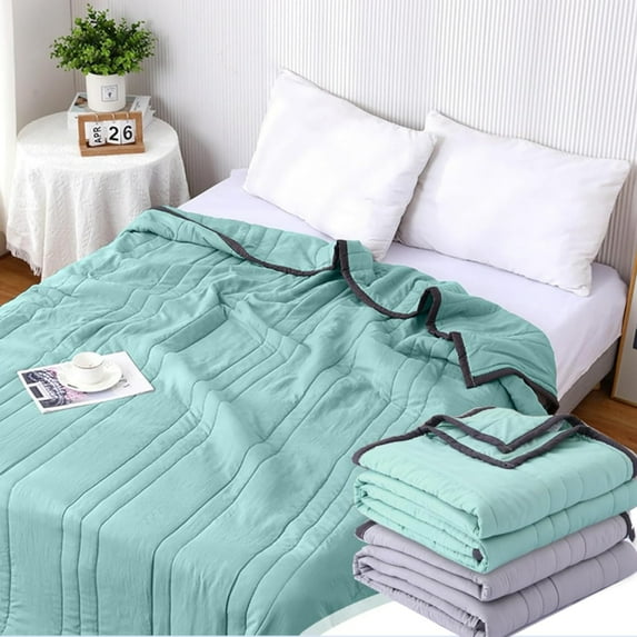 Staron Ice Blanket for All-Season Lightweight, Summer Cooler Quilt for Hot Sleepers and Night Sweats, Cooler Comforter Double Sided Cold Effect Blanket Cooler Fiber Soft Cooling