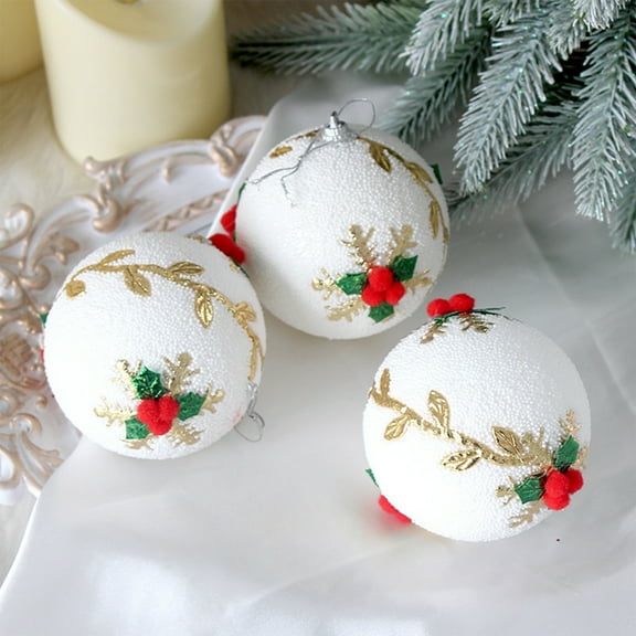 Holiday Savings! Titcea 3Pcs Christmas Balls Ornaments, Shatterproof Hanging Foam Christmas Ball Ornaments, Xmas Tree Ornaments for Holiday Wedding Party Decorations, Christmas Gifts