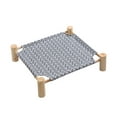 thumbnail image 1 of Spring Saving! Uhuya Dog Suspended Bed, Wooden Dog Suspended Elevated Cold Bed, Detachable Portable Indoor/Outdoor Pet Bed, Suitable for Cats and Small Dogs Dark Gray, 1 of 8