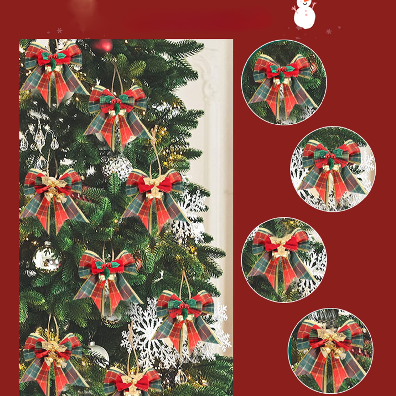 Holiday Savings kladzum Christmas Bows Decorations Christmas Faux Hemps