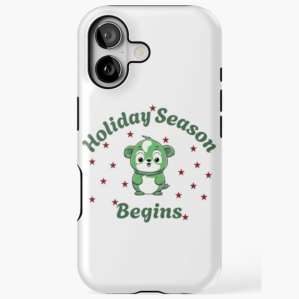Holiday Season Begins festive Christmas preparation graphic iPhone