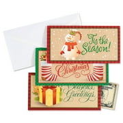 Current Deluxe Red Foil Merry Christmas Money or Gift Card Holders - Set of 6, Envelopes Included, 3 5/8 x 7", Holiday, Stocking Stuffers