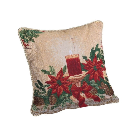 Holiday Seasonal Tapestry Decorative Christmas Cushion Cover 18" X 18"
