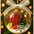 thumbnail image 1 of Holiday Sewing Snow Globe Ornaments Clear Christmas Decorations Festive Hanging Decorations For Christmas Tree And Sewing Craft Room, 1 of 9