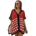 Holiday Sexy Elf Red Spots Retro Christmas Womens Beach Cover Up