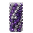 thumbnail image 1 of Nearly Natural Holiday Shatterproof, 101 Count Christmas Tree Ornament Set, 60mm with Re-Useable Tube-Color:Silver, 1 of 1