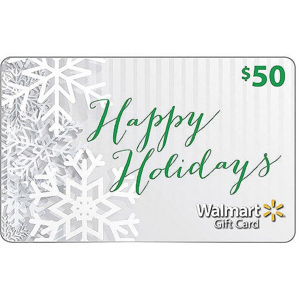 Holiday Silver Happy Holidays 50 Walmart Gift Card