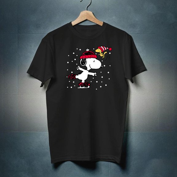 Holiday Skate Graphic Shirt, Fun Winter Design Unisex Up To Sizes 4XL