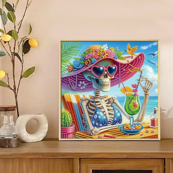 Holiday Skull Man Diamond Art Painting Kit