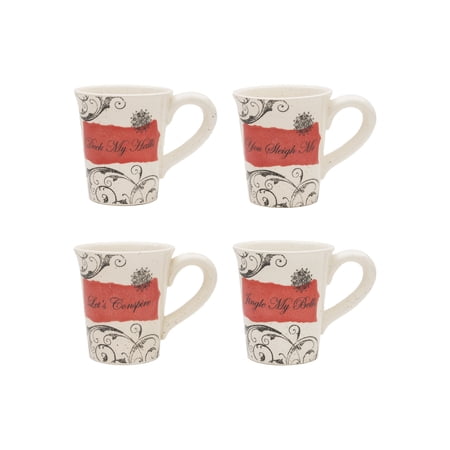 Holiday Sleigh 16 oz Mug Set of 4
