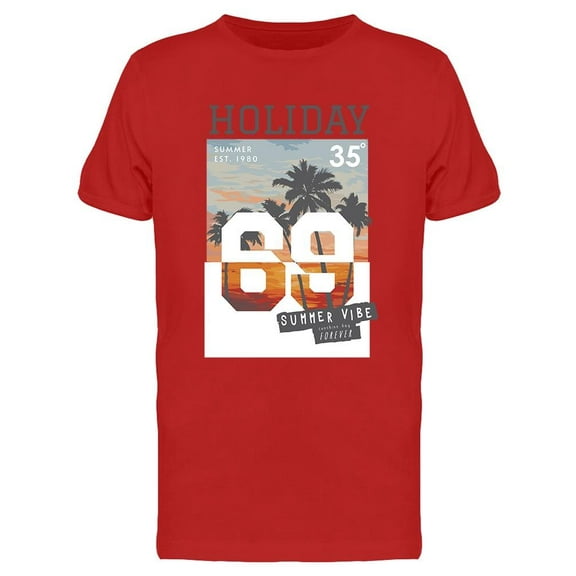 Holiday Slogan On Summer Sunset T-Shirt Men -Image by Shutterstock, Male XX-Large