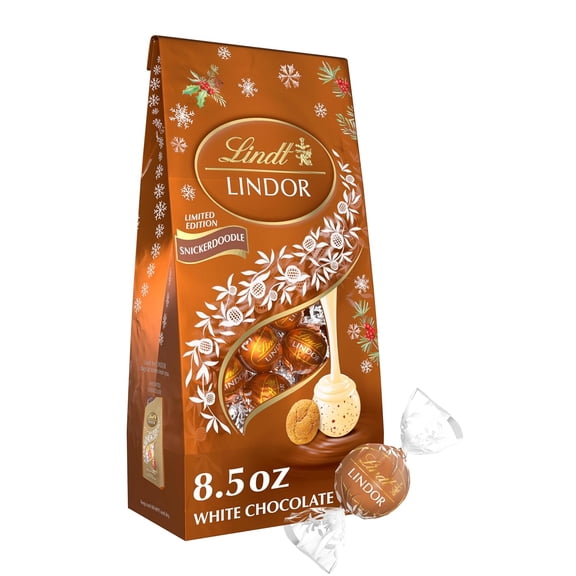 Holiday Snickerdoodle White Chocolate Candy Truffles with Smooth, Melting Truffle Center, 8.5 oz. Bag