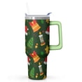 thumbnail image 1 of Holiday Snowman 40oz Tumbler Christmas Stainless Steel Travel Mug, Winter Insulated Coffee Cup with Handle and Straw, Gift for Adults, 1 of 4