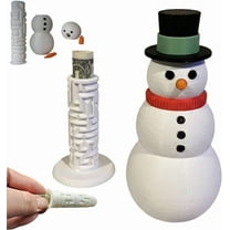 Holiday Snowman Gift Box With Hidden Compartment Puzzle Box For Money Surprise Present