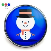 SNAPACCENTS Christmas Snowman Snap Jewelry Ginger Charm Button Fits Custom Necklaces, Bracelets