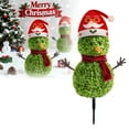 thumbnail image 1 of Outdoor Holiday Snowman Stake Lighted Display 3D Insert for Garden Christmas Theme, 1 of 7