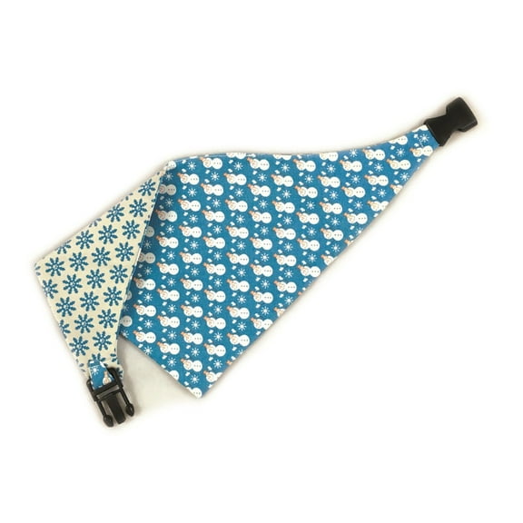 Holiday Snowmen Reversible Dog Bandana
