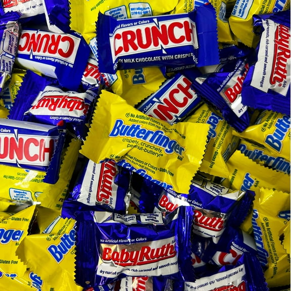 Holiday Special Fun Size Chocolate Assortment - 3 lb - Butterfinger, CRUNCH and Baby Ruth Fun Size Chocolates - Mini Ferrero Candy Bar Favorites Bulk Mix - Individually Wrapped, 48 oz.
