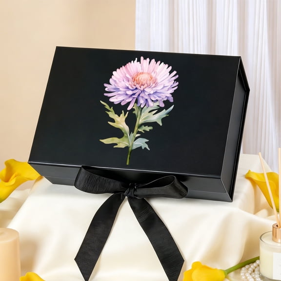 All Holiday & Special Occasion Gift Box Set, Printed Paper Magnetic Box with Ornate Ribbon, 11.4×8.6×4.1 inch & 8.6×6.3×3.3 inch, Bulk Ready for Multi-Scenario Use